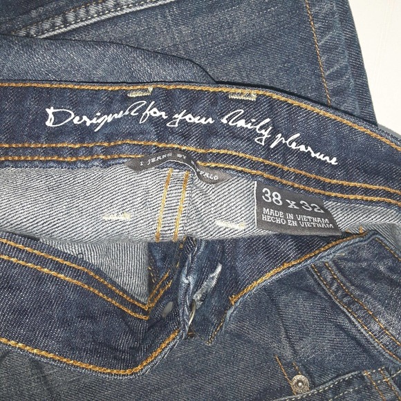 I Jeans by Buffalo sz38/32 Straight Distressed Medium Wash - Picture 5 of 9